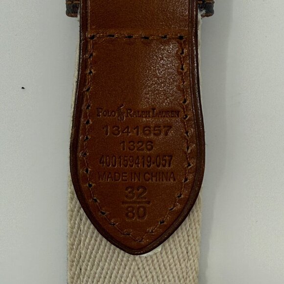 Polo Ralph Lauren Plaid Leather-Trim Tartan Belt Men's 32 Preppy Classic Formal - Picture 10 of 10